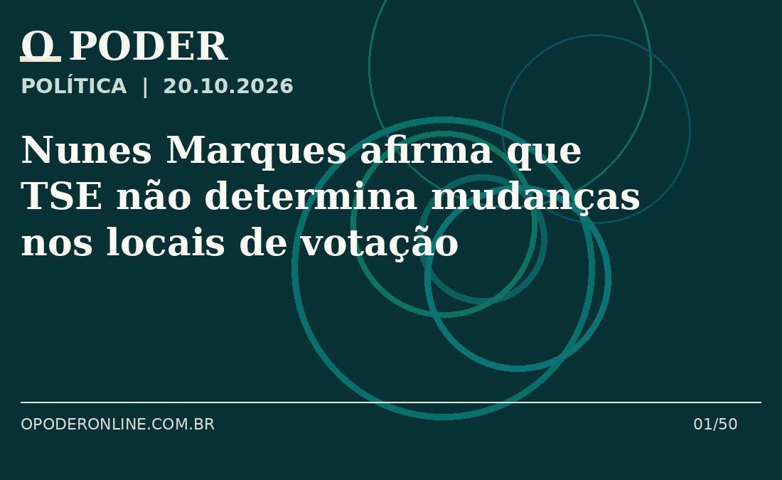 Arte editorial ilustrativa sobre: Nunes Marques afirma que TSE não determina mudanças nos locais de votação