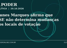 Arte editorial ilustrativa sobre: Nunes Marques afirma que TSE não determina mudanças nos locais de votação