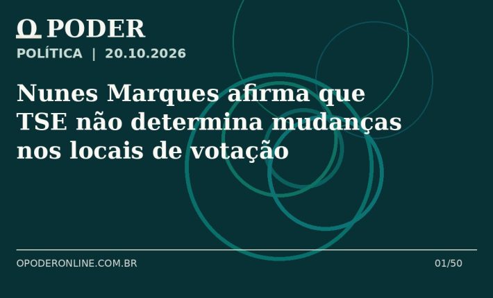 Arte editorial ilustrativa sobre: Nunes Marques afirma que TSE não determina mudanças nos locais de votação