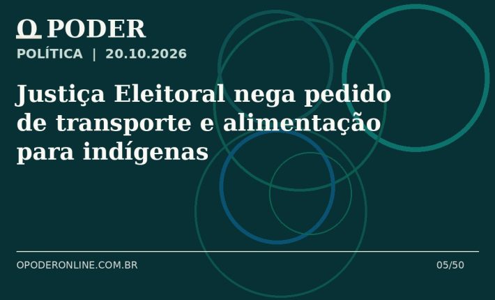 Arte editorial ilustrativa sobre: Justiça Eleitoral nega pedido de transporte e alimentação para indígenas