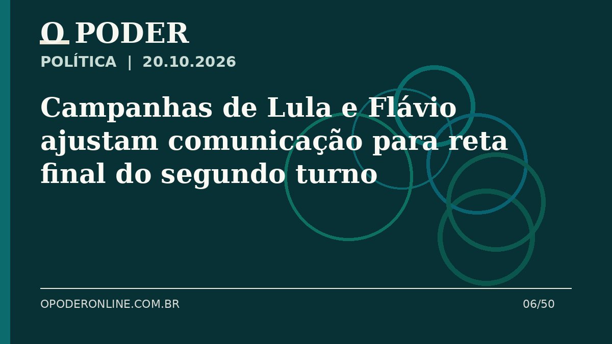 Arte editorial ilustrativa sobre: Campanhas de Lula e Flávio ajustam comunicação para reta final do segundo turno