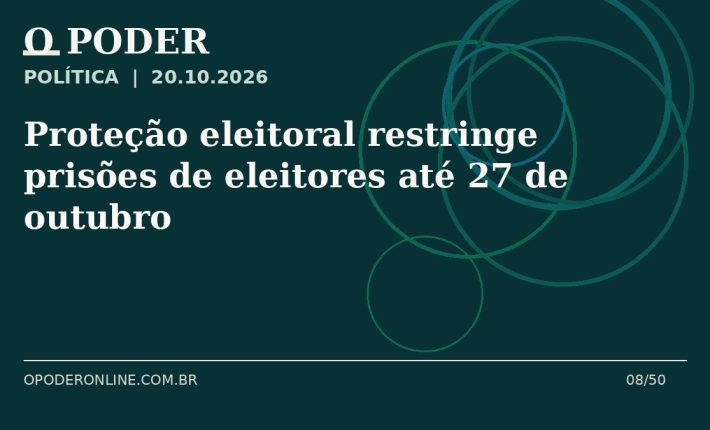 Arte editorial ilustrativa sobre: Proteção eleitoral restringe prisões de eleitores até 27 de outubro