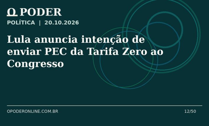 Arte editorial ilustrativa sobre: Lula anuncia intenção de enviar PEC da Tarifa Zero ao Congresso