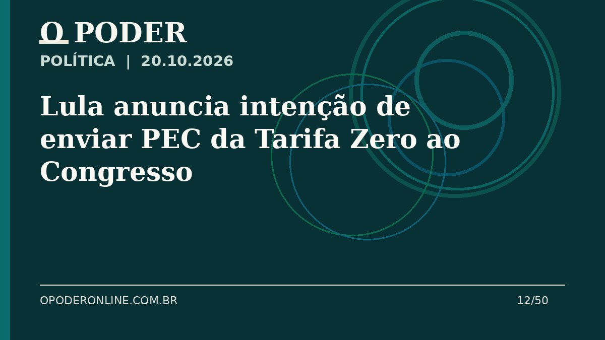 Arte editorial ilustrativa sobre: Lula anuncia intenção de enviar PEC da Tarifa Zero ao Congresso