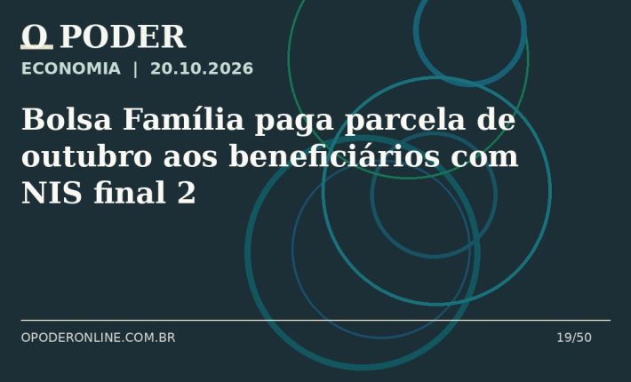 Arte editorial ilustrativa sobre: Bolsa Família paga parcela de outubro aos beneficiários com NIS final 2