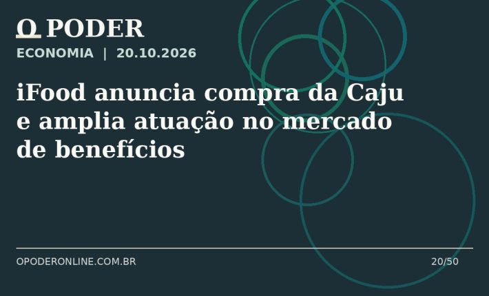 Arte editorial ilustrativa sobre: iFood anuncia compra da Caju e amplia atuação no mercado de benefícios
