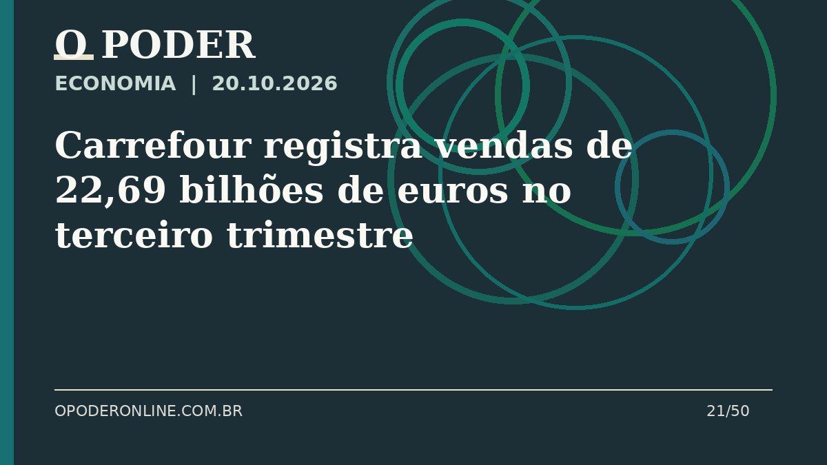Arte editorial ilustrativa sobre: Carrefour registra vendas de 22,69 bilhões de euros no terceiro trimestre