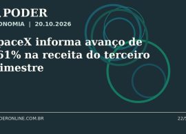 Arte editorial ilustrativa sobre: SpaceX informa avanço de 161% na receita do terceiro trimestre