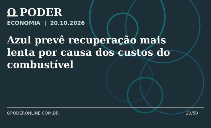 Arte editorial ilustrativa sobre: Azul prevê recuperação mais lenta por causa dos custos do combustível
