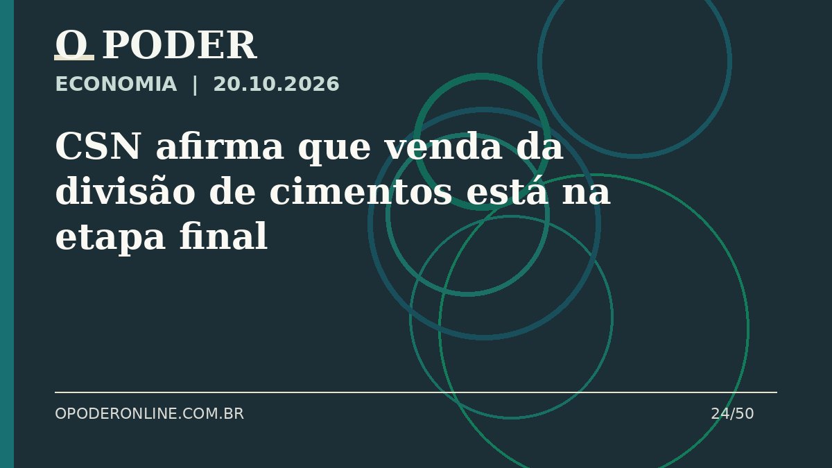 Arte editorial ilustrativa sobre: CSN afirma que venda da divisão de cimentos está na etapa final