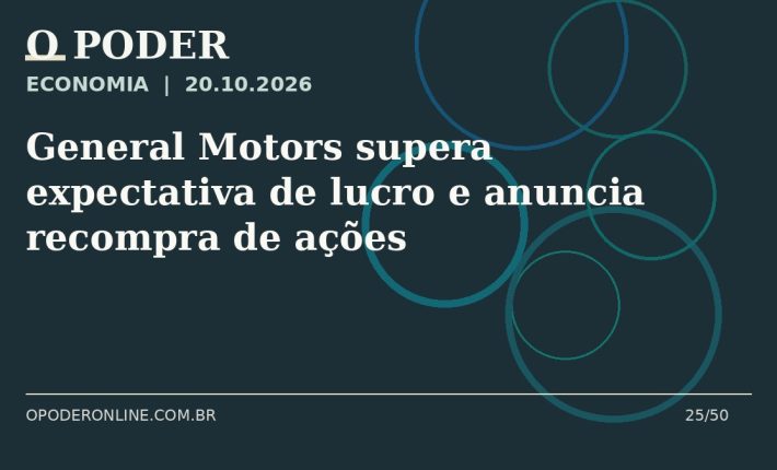 Arte editorial ilustrativa sobre: General Motors supera expectativa de lucro e anuncia recompra de ações