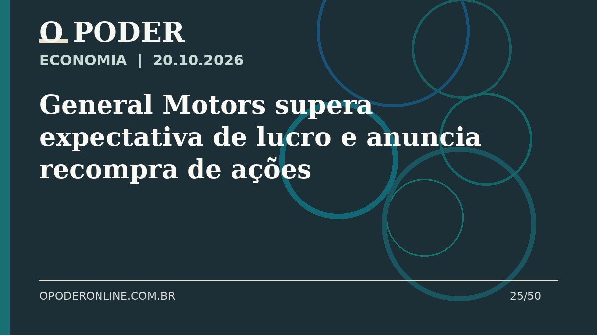 Arte editorial ilustrativa sobre: General Motors supera expectativa de lucro e anuncia recompra de ações