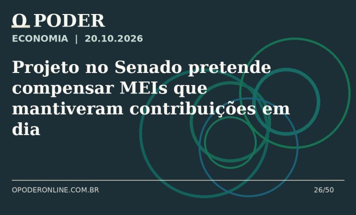 Arte editorial ilustrativa sobre: Projeto no Senado pretende compensar MEIs que mantiveram contribuições em dia