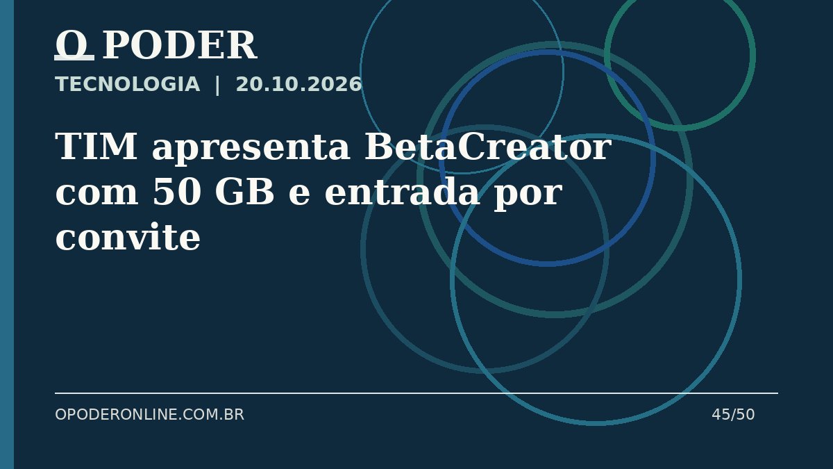 Arte editorial ilustrativa sobre: TIM apresenta BetaCreator com 50 GB e entrada por convite